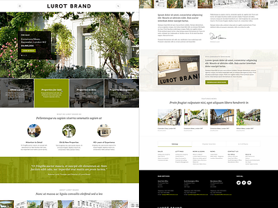 Lurot Brand black estate agents green property ui ux web design white