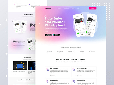 Banking Mobile App Landing Page Exploration app banking banking website branding debit finance fintech fintech app fleexstudio gradient homepage landingpage mobile online banking online payment payment ui ux wallet app website design