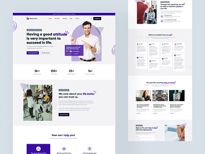 Life Coaching & Consultant Landing Page business coach business consultant career coaching coaching website finance coaching fitness coach fleexstudio homepage illustration landing page life coach life coaching life coaching website mentor minimal tax consulant ui uiux web design wellness coach