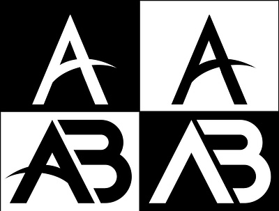 A & AB letter logo. branding design graphic design illustration typography ui