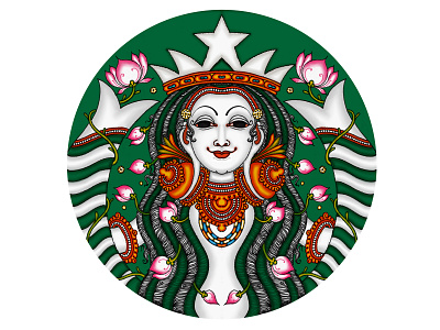 Starbucks Mural Art branding coffee creative design digital art digitalpainting film graphic design illustration logo starbucks