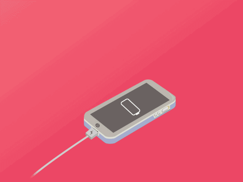 Smartphone Charging battery charging design flat illustration infographic iphone simple smartphone