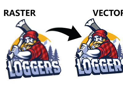 raster to vector design graphic design illustration logo vector