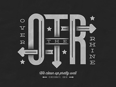 OTR Shirt Design cincinnati illustration lettering over the rhine shirt design typography urban