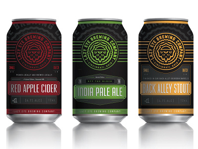 Lazy Eye Brewing Company beer branding can craft logo packaging