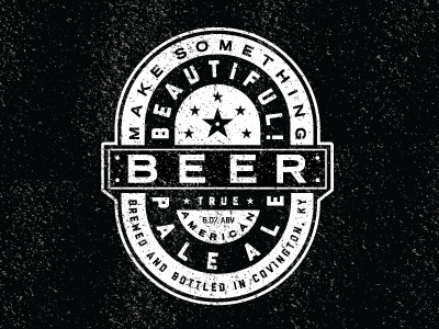 Beautiful! Beer badge beautiful beer label packaging typography