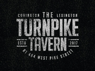 The Turnpike Tavern badge grunge logo tavern texture turnpike typography