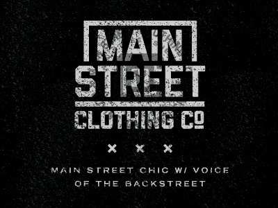 Main Street Clothing Co. apparel badge branding clothing design fashion grunge logo main street urban