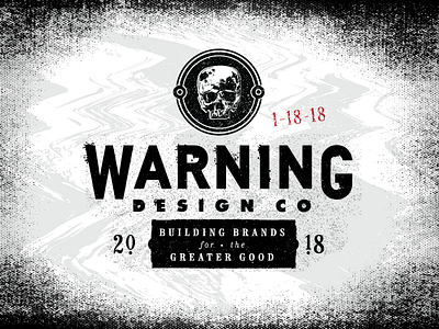 Personal Identity badge branding grit grunge logo skull typography