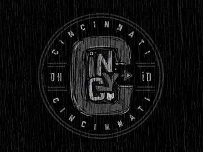 Cincy Shirt badge branding cincinnati grit grunge illustration logo ohio typography
