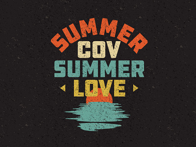 Summer Cov, Summer Love badge branding covington grit grunge illustration logo summer typography