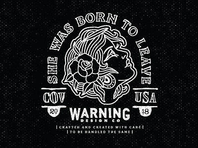 Born to Leave badge branding fashion grit grunge gypsy logo t shirt typography