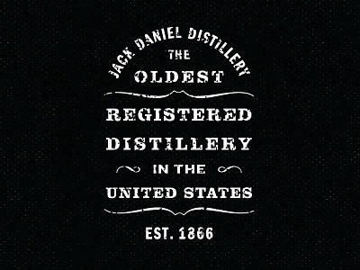 Jack Daniels Distillery Story Badge badge branding grit grunge logo typography