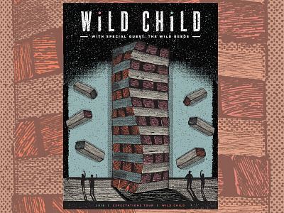 Wild Child w/ The Wild Reeds Gig Poster Concept concert gig poster illustration poster typography