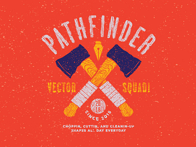 Pathfinder Vector Squad badge branding grit grunge illustration logo t shirt typography vector