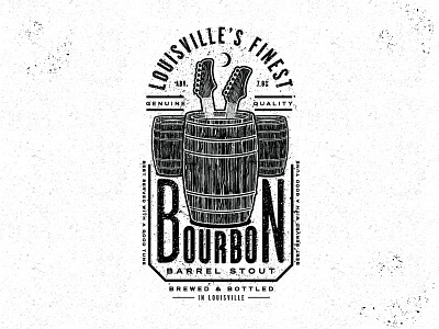 Bourbon Barrel Stout beer bourbon branding grit grunge label logo music packaging texture type
