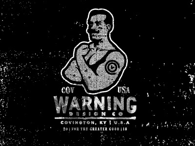 Oliver the Protector badge branding grit grunge illustration logo typography