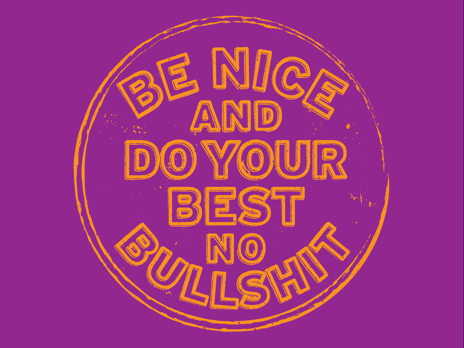 No Bullshit by Eric Warning on Dribbble