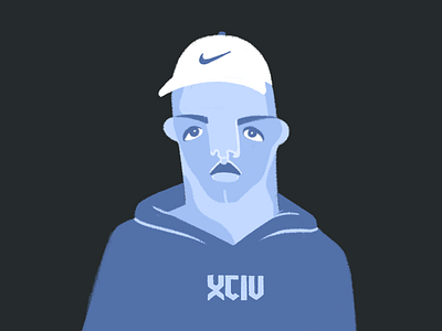 XCIV adobe blue caps chill cold illustration light man night nike photoshop shadow