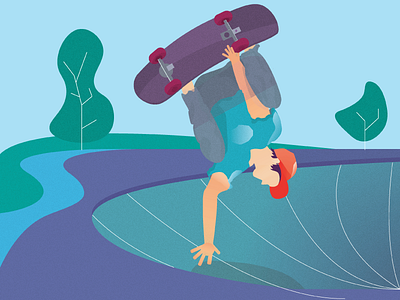 Skateboarder action character game graphics hustle illustration minimal pro skate skateboard sports stunt