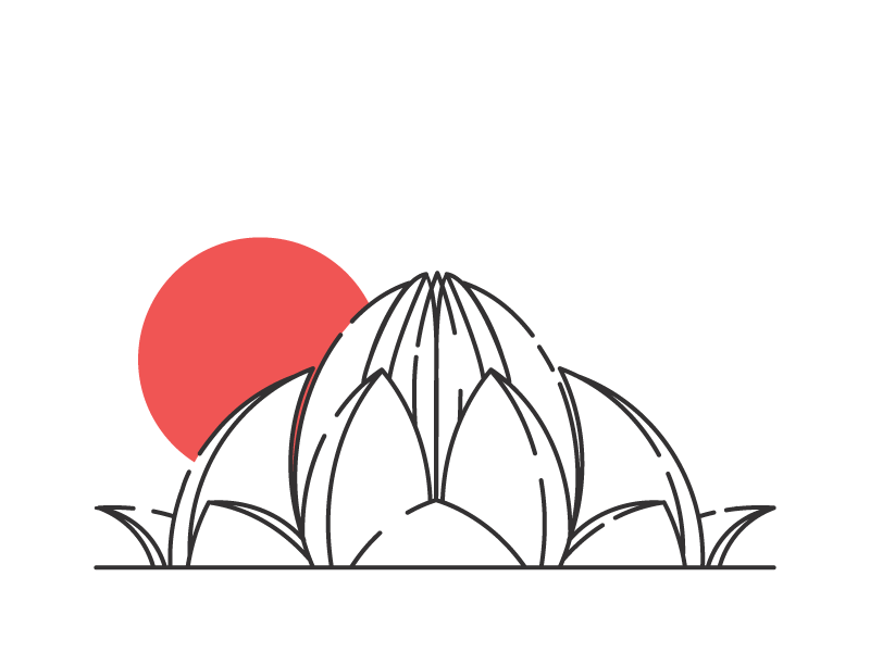 Lotus Temple monument creative evening love line art minimal silence delhi temple peace