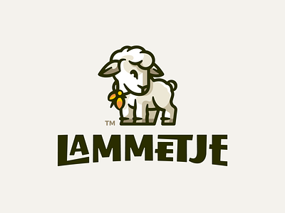 Lammetje animal bowtie branding character cute design illustration lamb lettering logo logotype mark mascot typo typogaphy