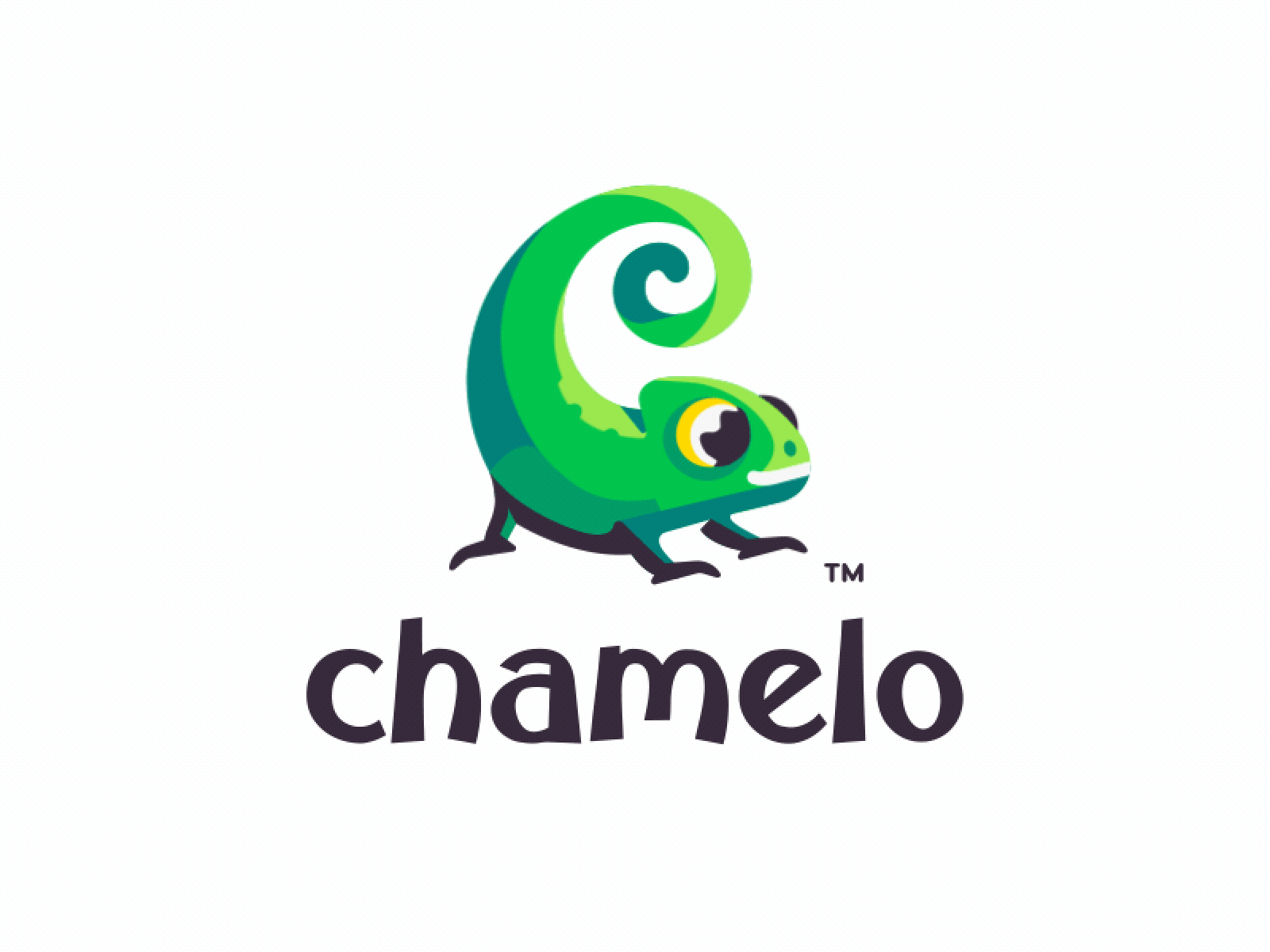 Chamelo Animation animation animation design branding chameleon character design illustration lizard logo logotype mark mascot motion design motiongraphics typo typography