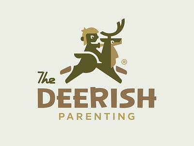 Deerish animal boy branding child deer design illustration lettering logo logotype mark parenting typo typography