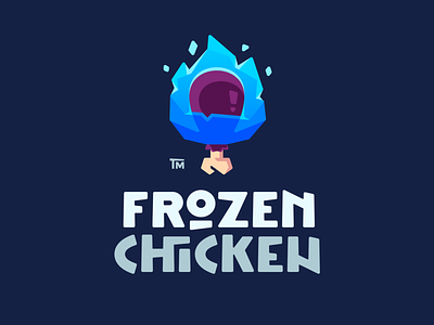 Frozen Chicken bone branding chicken cold design drumstick flat frost frozen ice illustration logo logotype mark typo typograpy vector