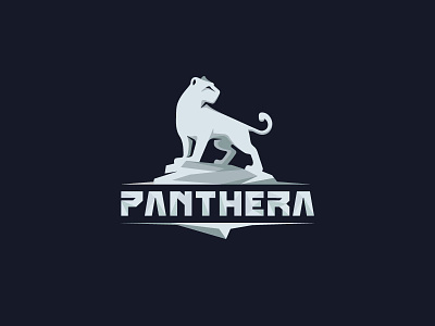 Panthera animal black branding cat design illustration logo logotype mark minimal panther white
