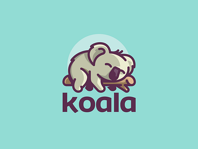 Koala animal bear branding character design illustration koala logo logotype mark nature tree