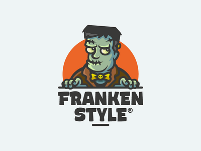 Franken Style branding dead design halloween illustration logo logotype mark mascot scary spooky style trickortreat