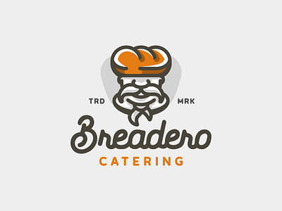 Breadero bakery branding bread catering chef design food illustration linear logo logotype mark minimal pastry