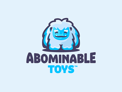Abominable Toys barnding bigfoot character cute design frozen ice illustration logo logotype mark mascot monster snow winter yeti