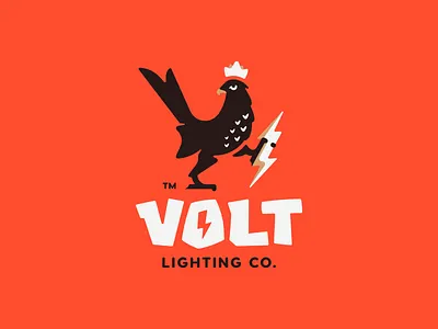 Volt bird branding crown design falcon horus illustration lighting lightning logo logotype mark power thunder volt