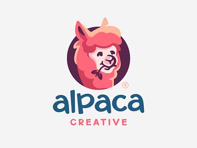 Alpaca alpaca animal branding character cute design flat fluffy head illustration logo logotype mark mascot