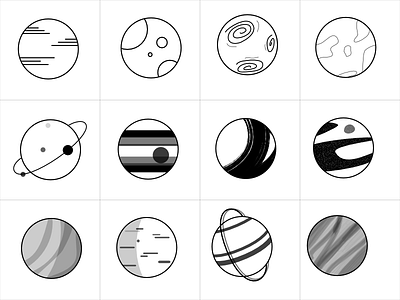 Planets concept draw affinity draw drawing illustration ipad pencil planets