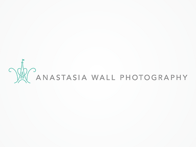 Anastasia Wall Photography Logo brand identity branding design eiffel tower heart logo paris photography typography wedding