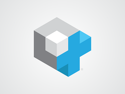 Creative Some Logo blue brand identity branding cube cube logo design logo logo design perspective plus