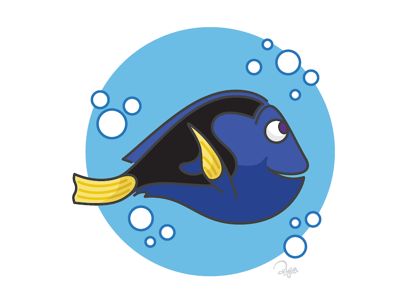 Finding Dory Illustration by Ryan Standley on Dribbble