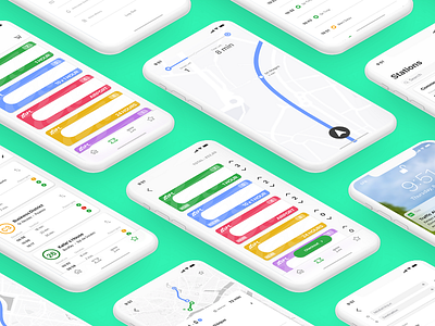 Transport Network UI Concept iphone x navigation transport transportation