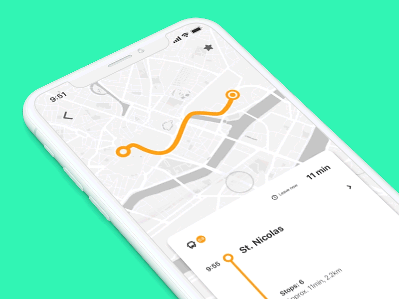 Transport Network UI Concept #5 iphone x navigation transport transportation