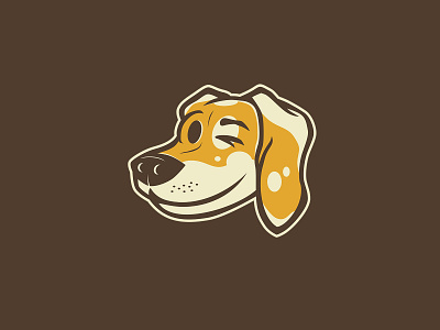 Dog branding comic design dog funny illustration logo mascot retro vector vintage