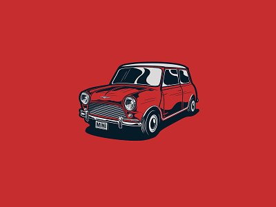 Retro cars - Mini car cooper design illustration mini morris retro vector vintage