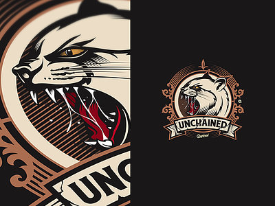 Unchained III animal bobcat cat emblem freedom logo lynx nature sticker unchained