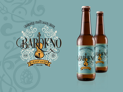 Baroque Craft Lager Beer baroque beer branding craft label lager music ornaments violin