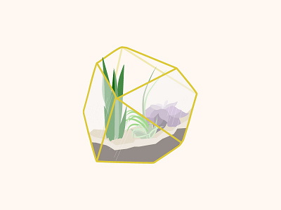 Little Terrarium botanical cute flower illustration illustrator nyc succulent terrarium vector art
