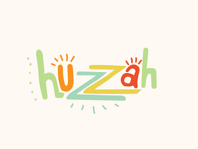 huzzah! cute fun handwritten huzzah illustration illustrator nyc type typography vector art yay