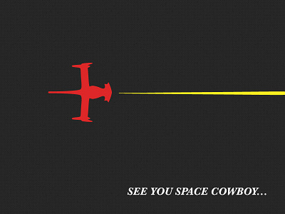 See You Space Cowboy anime cowboy bebop flat illustration illustrator minimal nyc vector art