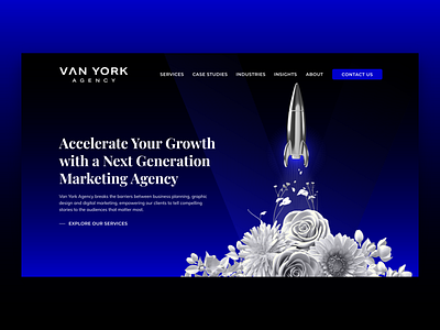 Homepage Design – Van York Agency agency website web design website design